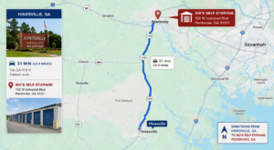 Hinesville - Sid's Self Storage - Sid's Self Storage Map route from Hinesville, GA to SID's Self Storage in Pembroke, GA—31 minutes, 23.4 miles along GA-119 N